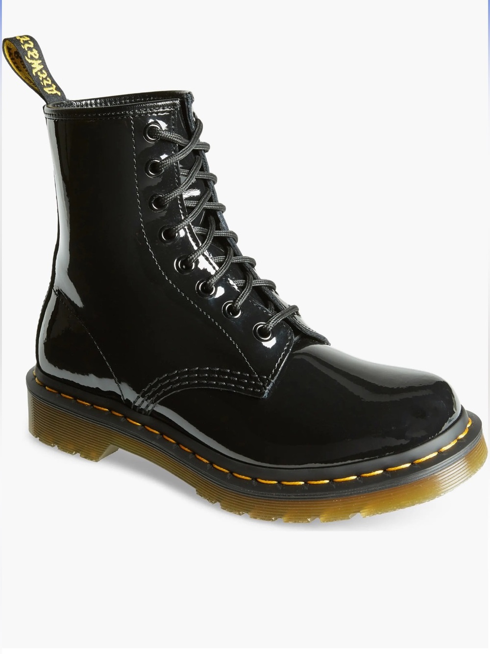 Dr. Martens Women's 1460 Patent Leather Black Lace-Up Boot